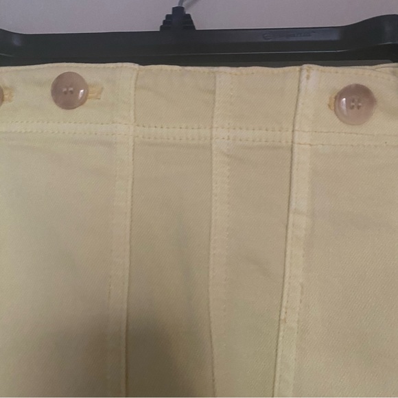 NWT Anthropologie | Pilcro | Yellow The Kit Regenerative Cotton High Rise Shorts - Picture 6 of 11